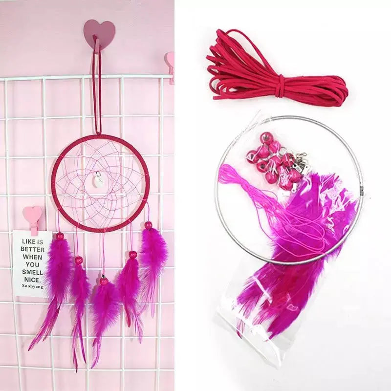 DIY Dream catcher Kit Room Decoration Purple Pink Dreamcatcher