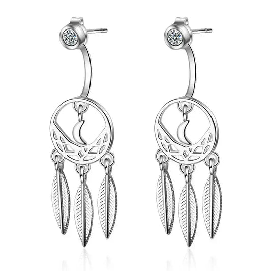 Sterling silver dream catcher earrings