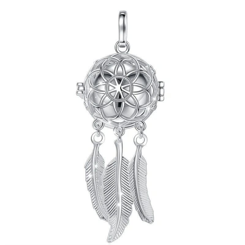 Dream catcher urn fashion necklace