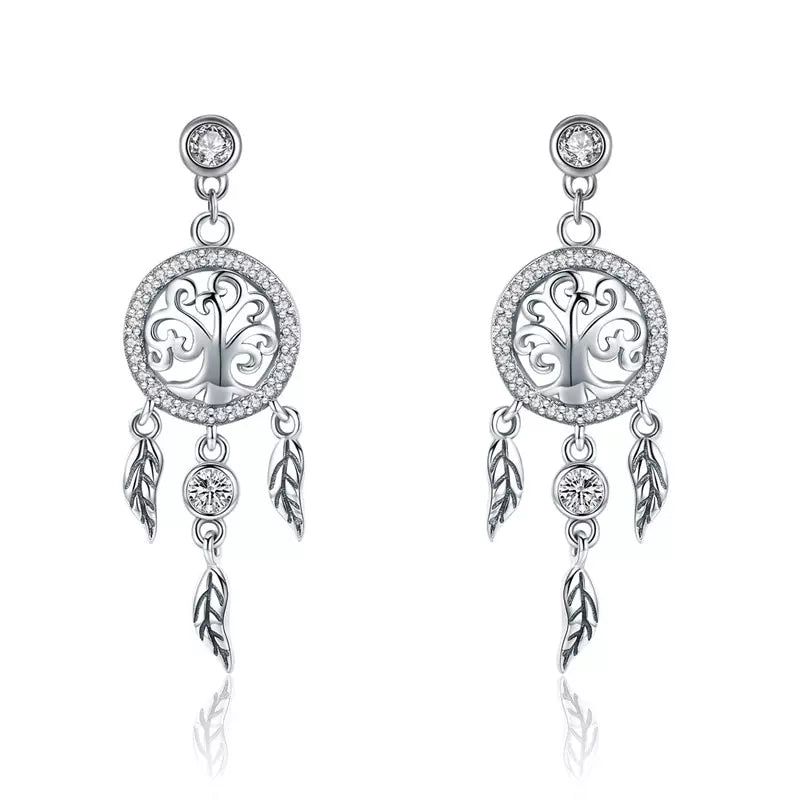 tree of life dream catcher earrings