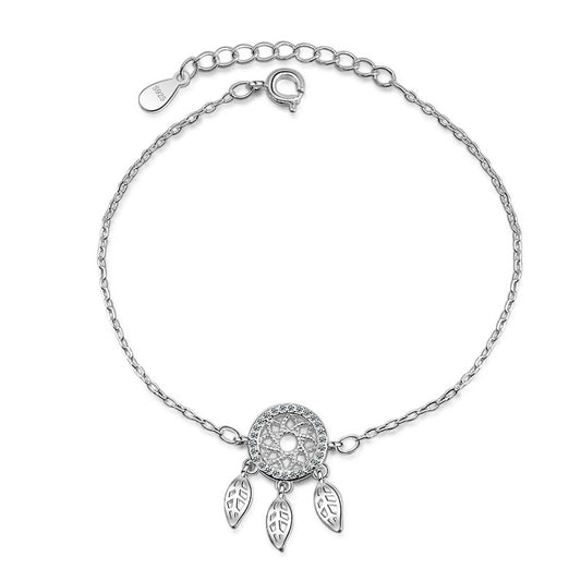 Solid silver Dream catcher bracelet