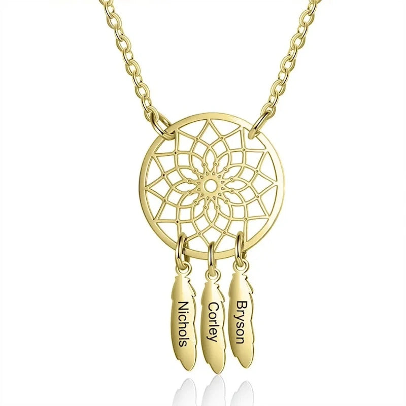 dream catcher necklaces with names