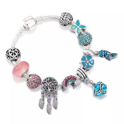 Feather charm bracelet