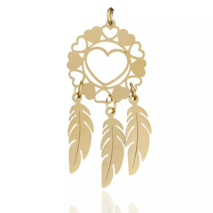 gold dream catcher pendant