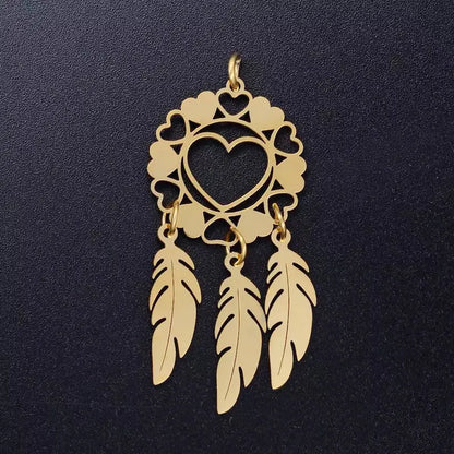 heart dreamcatcher pendant