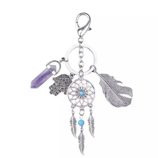 metal dream catcher keychain