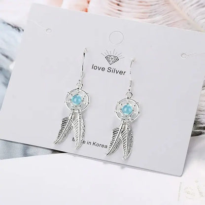 dream catcher earrings with beads