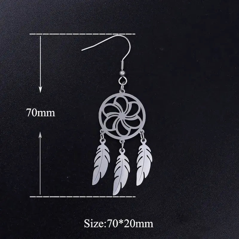 dream catcher large earrings