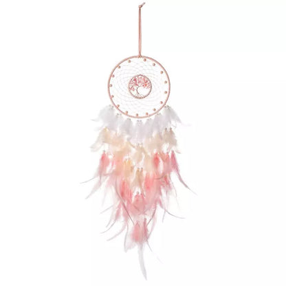 Pink and white dream catcher