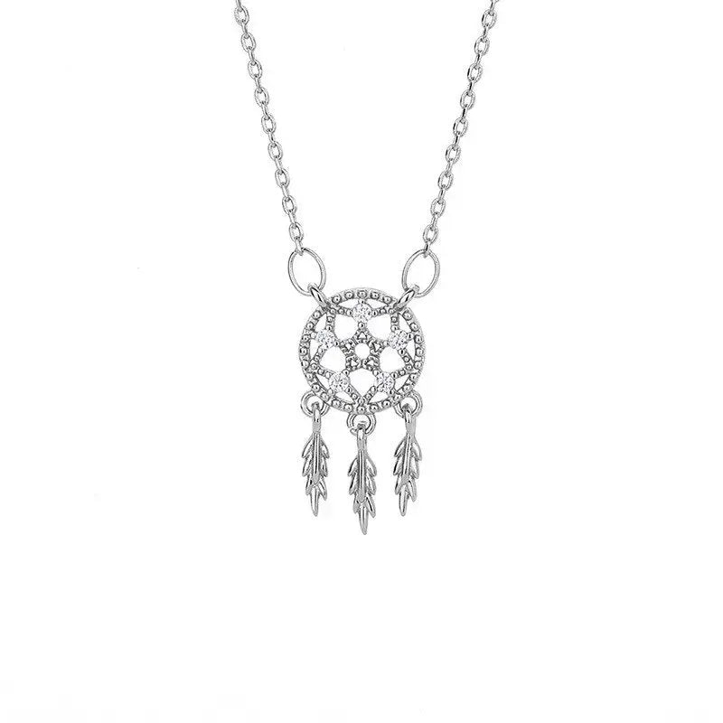 Small dream catcher necklace