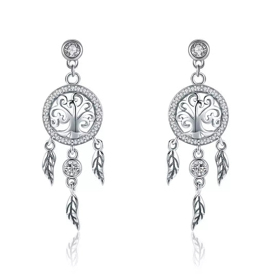 tree of life dream catcher earrings