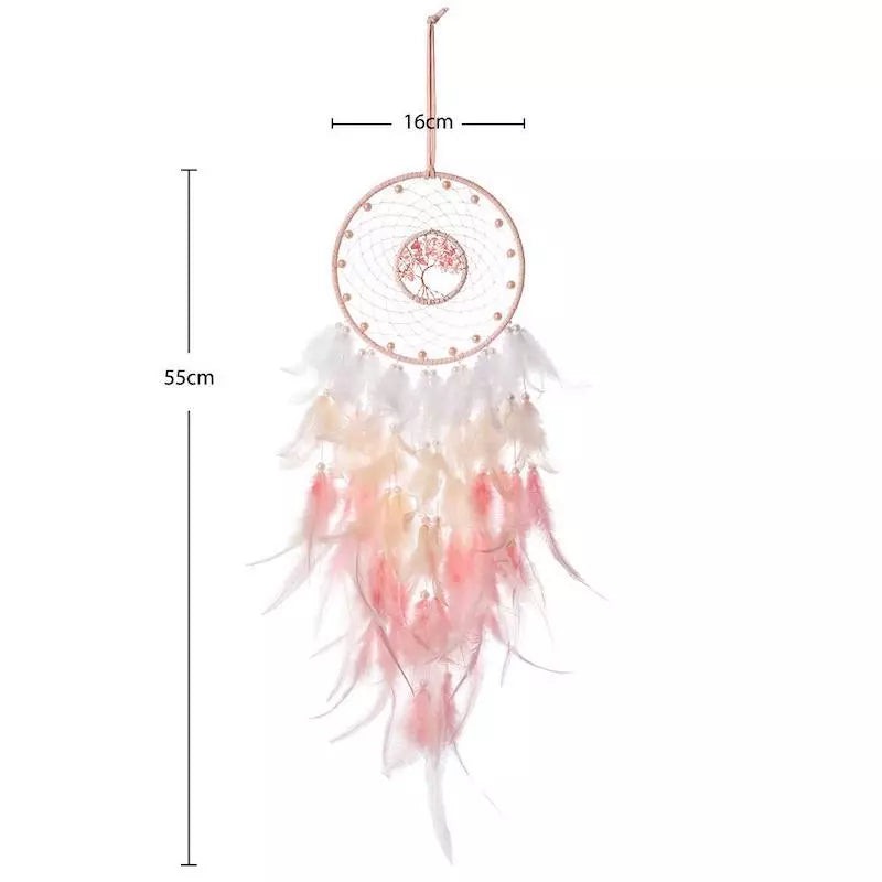 white and pink dream catcher