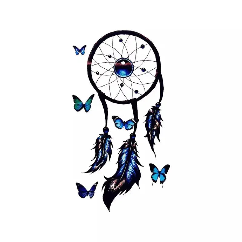 Butterfly dreamcatcher tattoo